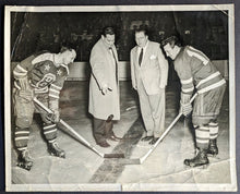 Load image into Gallery viewer, Original Type 1 Photo AHL All-Star Game Cleveland Barons Jim Hendy Les Douglas