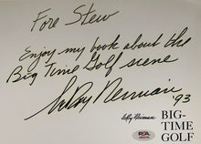 Load image into Gallery viewer, 1993 LeRoy Neiman Signed Page Book Big Time Golf Artist Sports PSA