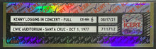 Load image into Gallery viewer, 1977 Kenny Loggins In Concert Full Ticket Civic Auditorium EX-NM 6 iCert