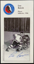 Load image into Gallery viewer, Signed NHL Hockey Hall Of Fame Leo Boivin Autographed Card Boston Bruins