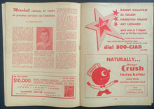 Load image into Gallery viewer, 1957 Montreal forum NHL Hockey Program Canadiens vs Boston Bruins Sawchuk