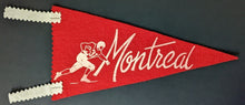 Load image into Gallery viewer, 1950's Vintage Felt Pennant 12" Montreal Alouettes CFL Football Banner Flag