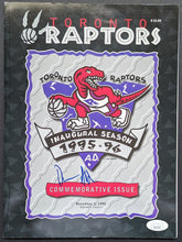 Load image into Gallery viewer, 1995 Toronto Raptors 1st Game Program Signed Damon Stoudamire ROY NBA JSA Auto
