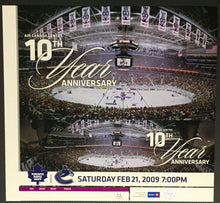 Load image into Gallery viewer, 2009 Toronto Maple Leafs Vs Vancouver Canucks 10th Anniversary ACC NHL Ticket