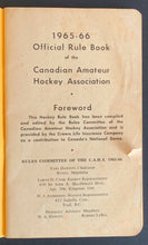 Load image into Gallery viewer, 1965-66 Hockey Rules Amateur Booklet Canada's National Game Vintage