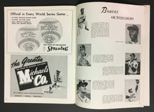 Load image into Gallery viewer, 1957 World Series Program Yankee Stadium NY Yankees vs Milwaukee Braves MLB Vtg