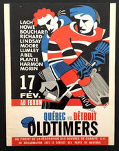 Load image into Gallery viewer, 1967 Montreal Forum Quebec Oldtimers vs Detroit Red Wings Oldtimers VTG Program