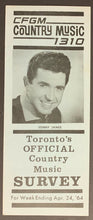 Load image into Gallery viewer, 1964 CFGM 1310 Toronto Official Country Music Chart Radio Survey George Jones