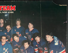 Load image into Gallery viewer, 1980 USA Hockey Olympic Gold Medal Miracle Team Promo POS Poster Northland Vtg