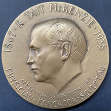 Load image into Gallery viewer, 1968 Bronze Olympic Shield Medal Robert Tait McKenzie Likeness Medallic Art Co