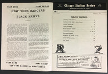 Load image into Gallery viewer, 1955 Chicago Stadium NHL Hockey Program Blackhawks v Toronto Maple Leafs Vintage