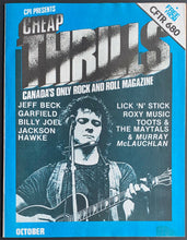 Load image into Gallery viewer, 1976 CPI Cheap Thrills Canadian Rock And Roll Magazine Jeff Beck Billy Joel