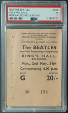 Load image into Gallery viewer, 1964 The Beatles Concert Ticket Stub King's Hall, Belfast, North Ireland PSA