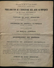 Load image into Gallery viewer, 1924 Very Rare Paris Summer Olympics Opening Ceremonies Program