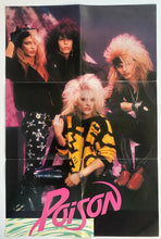 Load image into Gallery viewer, 1986 Poison I Want Action Promotional 45RPM Vinyl Record + Double Sided Poster
