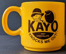 Load image into Gallery viewer, Promotional Circa 1950s Kayo Hot Chocolate Fire King Milk Glass Mug Vintage