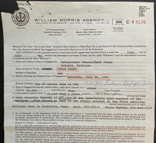 Load image into Gallery viewer, 1986 Chuck Berry Signed Detroit Renaissance Ceter Concert Contract Rock&Roll LOA