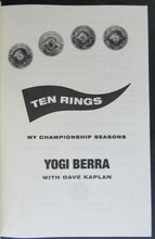 Load image into Gallery viewer, Ten Rings Book by Yankees MLB HOF Yogi Berra + Dave Kaplan Large Print Baseball