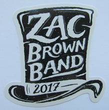 Load image into Gallery viewer, Zac Brown Band 2017 Tour Souvenirs - Lapel Pin / Decal / Card / Club Credential