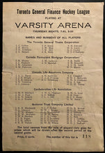 Load image into Gallery viewer, 1933 Toronto Senior Hockey League Program Vintage Varsity Arena + News Clippings