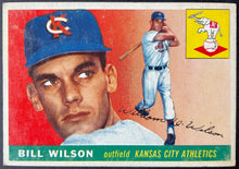 Load image into Gallery viewer, 1955 Topps Baseball #86 Bill Wilson Kansas City Athletics Vintage MLB Card