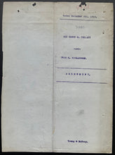 Load image into Gallery viewer, 1912 Sir Henry M. Pellatt Signed Contract Casa Loma Builder Autographed Document