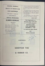 Load image into Gallery viewer, 1964 OHL Hockey Oshawa Generals Program First Game at Civic Auditorium Bobby Orr