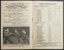 Load image into Gallery viewer, 1955 Rare International Hockey Program Swedish National Team vs Wembley Lions UK