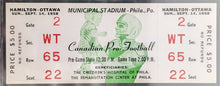 Load image into Gallery viewer, Hamilton Tiger Cats Municipal Stadium Philadelphia Ticket CFL Football iCert 6.5