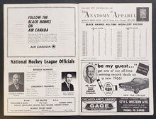 Load image into Gallery viewer, 1966 Chicago Stadium NHL Program Blackhawks vs Toronto Maple Leafs Doug Mohns