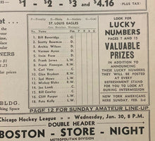 Load image into Gallery viewer, 1935 Chicago Stadium St. Louis Eagles Only Season Hockey Program vs Blackhawks