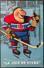 Load image into Gallery viewer, 1960's Montreal Canadiens NHL Hockey Postcard Vintage La Joie De Vivre