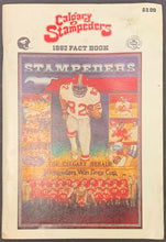 Load image into Gallery viewer, 1982 Calgary Stampeders CFL Football Media Guide Fact Book Vintage Grey Cup Win