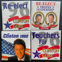 Load image into Gallery viewer, 27 Different Bill Clinton + Al Gore Presidential Campaign Button / Pinback Lot