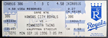 Load image into Gallery viewer, 1996 MLB Baseball Ticket Paul Molitor 3000th Hit Minnesota Twins vs KC Royals