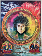 Load image into Gallery viewer, 1969 Original Authentic Bob Dylan Blacklight Poster Earth Fire Water Air Music