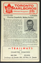 Load image into Gallery viewer, 1966 Toronto Marlboros Official Hockey Game Program Hamilton Red Wings Vtg