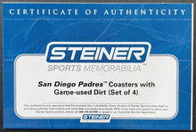 Load image into Gallery viewer, San Diego Padres Drink Coaster Set Petco Park MLB Authenticated On-Field Dirt