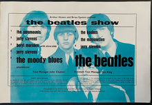 Load image into Gallery viewer, Rare Beatles December 1965 U.K. Tour Program + Insert Poster Music Vintage