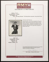 Load image into Gallery viewer, 1960s Stevie Wonder Type 1 B&W Vintage Promotional Photo Tamla Recording LOA