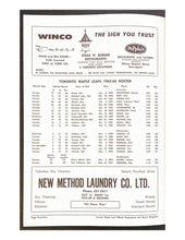 Load image into Gallery viewer, 1963 NHL Hockey Program Toronto Maple Leafs v New York Rangers Bob Baun on Cover