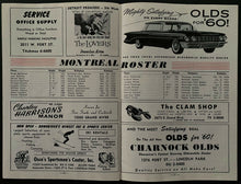 Load image into Gallery viewer, 1959 Detroit Olympia NHL Hockey Program + Ticket Red wings vs Montreal Canadiens