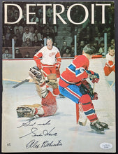 Load image into Gallery viewer, 1971 Autographed Signed Gordie Howe Alex Delvechio Detroit Red Wings Program JSA