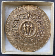 Load image into Gallery viewer, 1968 Bronze Olympic Shield Medal Robert Tait McKenzie Likeness Medallic Art Co