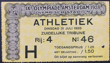 Load image into Gallery viewer, 1928 Summer Olympics Track and Field/Athletics Ticket LOA VTG Sports Historical