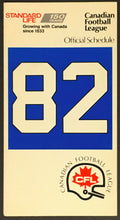 Load image into Gallery viewer, 1982 Canadian Football League Schedule CFL Standard Life Montreal Concordes