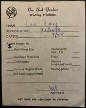 Load image into Gallery viewer, 1970s Vintage MLB Baseball 5 Press Passes Toronto Blue Jays Broadcaster Lou Cauz