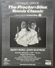 Load image into Gallery viewer, Bjorn Borg + John Mcenroe Dual Signed Proctor Silex Tennis Classic Poster JSA