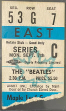 Load image into Gallery viewer, 1964 Vintage Beatles Concert Ticket Stub Maple Leaf Gardens Authenticated