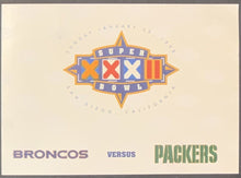 Load image into Gallery viewer, 1998 Super Bowl XXXII Green Bay Packers vs Denver Broncos NFL Football Postcard